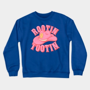 Rootin Tootin | Cowboy Hat Pink Cowgirl Hat Smiley Face Cheer Saying Quote Crewneck Sweatshirt